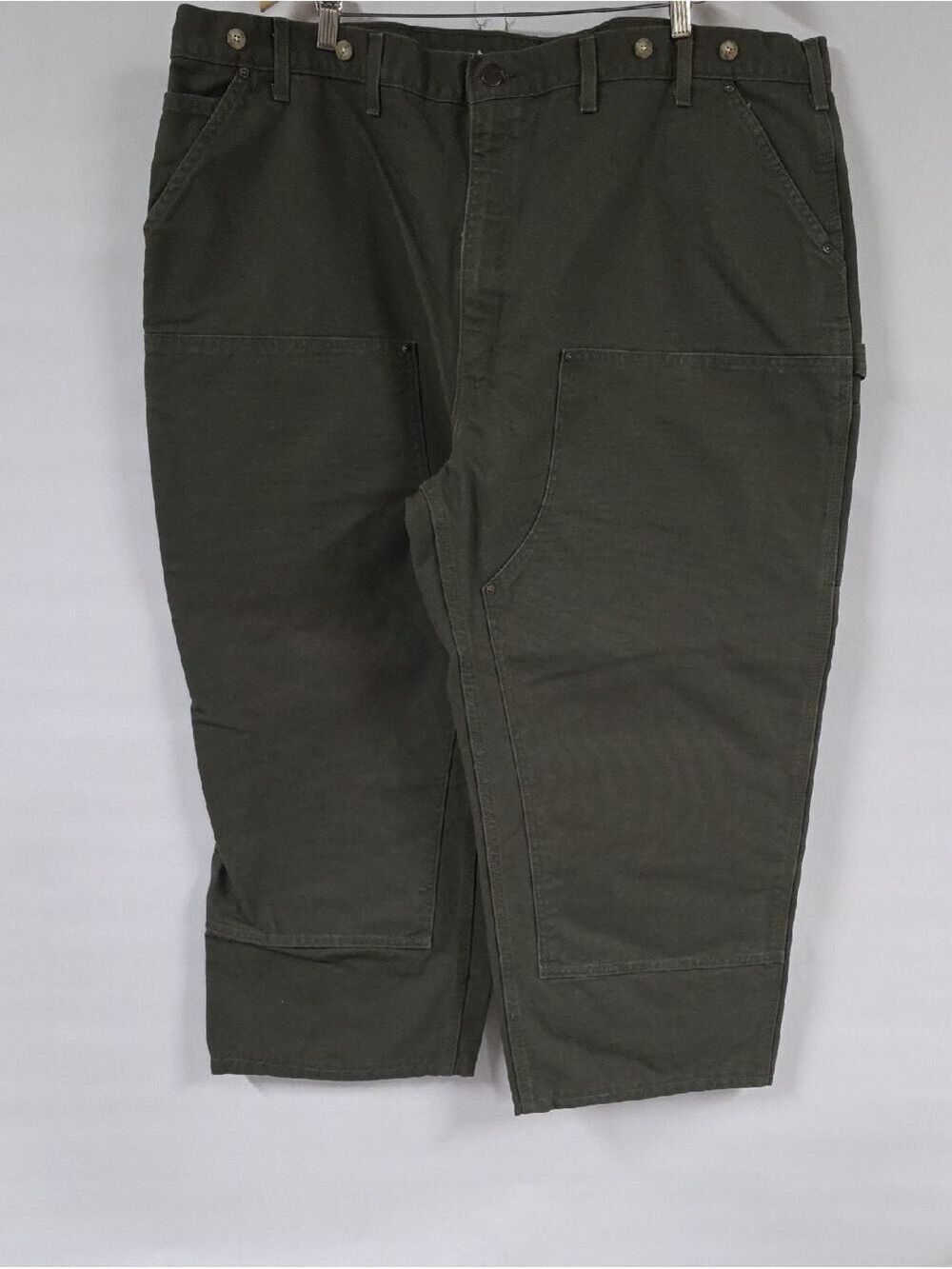 Vintage Carhartt Men's Firm Duck Double-Knee Work Dungaree Pants, Size 50X32